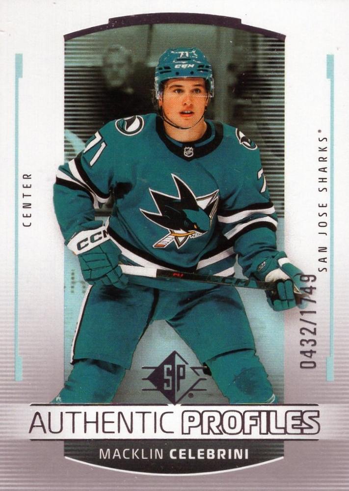 Macklin Celebrini #AP-15 San Jose Sharks | 2025-26 SP Hockey - Authentic Profiles