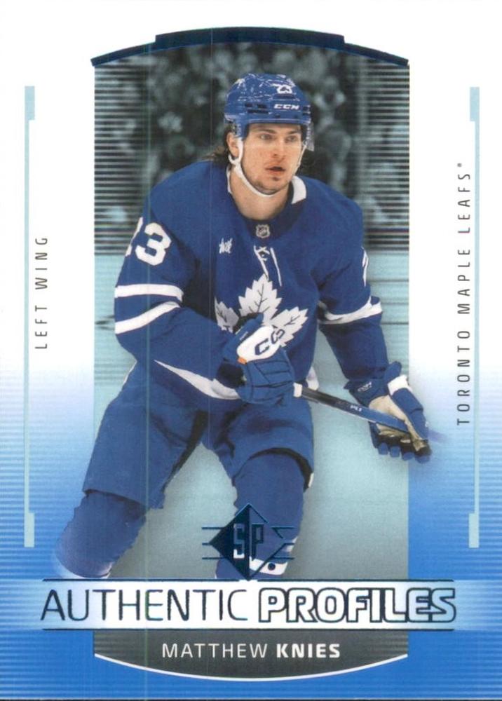 Matthew Knies #AP-18 Toronto Maple Leafs | 2025-26 SP Hockey - Authentic Profiles Blue