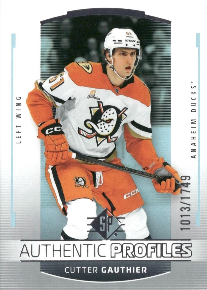 Cutter Gauthier #AP-1 Anaheim Ducks | 2025-26 SP Hockey - Authentic Profiles