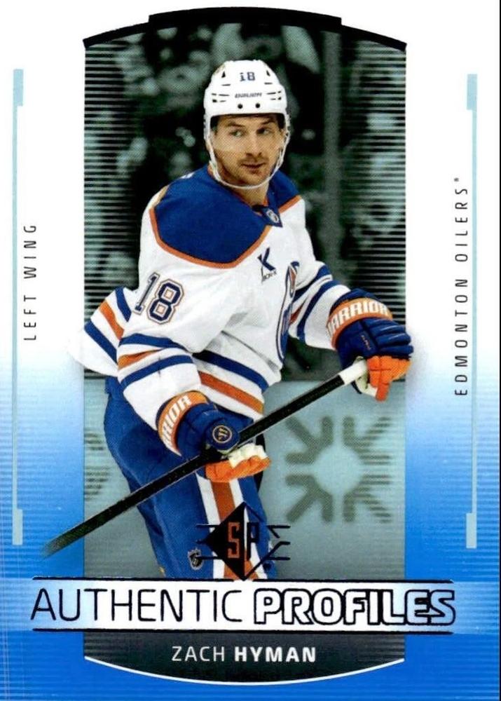 Zach Hyman #AP-6 Edmonton Oilers | 2025-26 SP Hockey - Authentic Profiles Blue