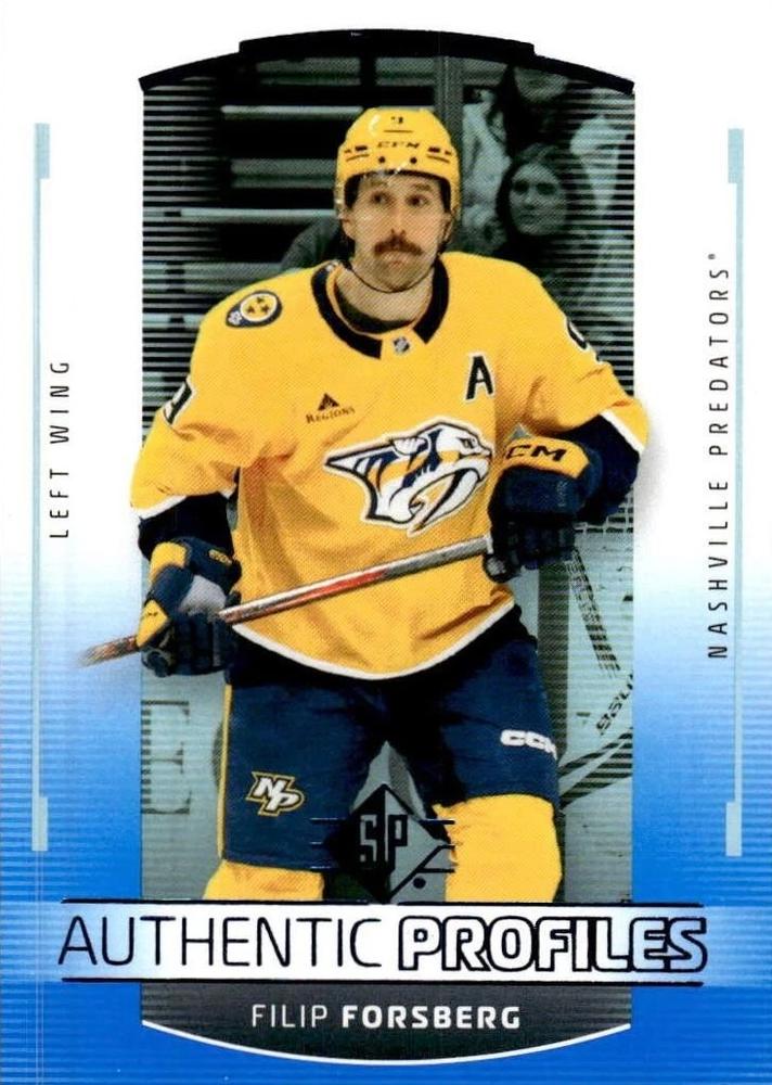Filip Forsberg #AP-9 Nashville Predators | 2025-26 SP Hockey - Authentic Profiles Blue