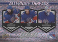 Mika Zibanejad / Adam Fox / Igor Shesterkin #AT-10 New York Rangers | 2023-24 Upper Deck MVP Alternate Threads
