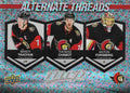 Thomas Chabot / Anton Forsberg / Brady Tkachuk #AT-19 Ottawa Senators | 2023-24 Upper Deck MVP Alternate Threads