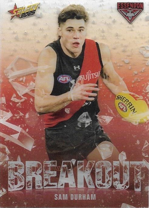 Sam Durham #B22 Essendon Bombers | 2025 Select AFL Footy Stars - Breakout
