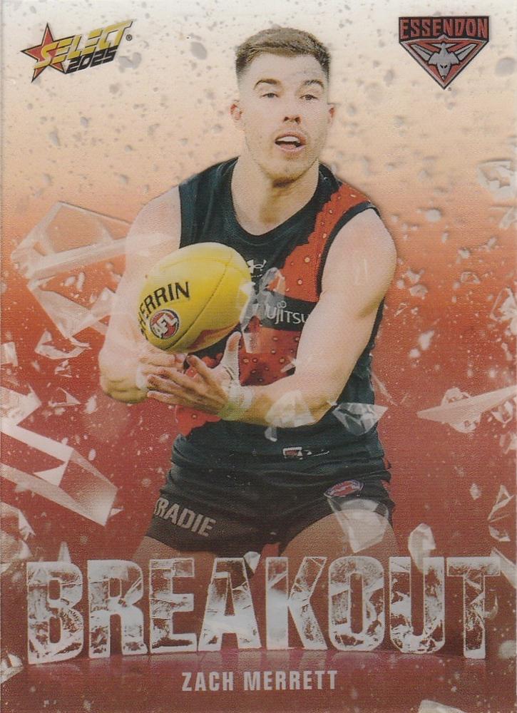 Zach Merrett #B25 Essendon Bombers | 2025 Select AFL Footy Stars - Breakout