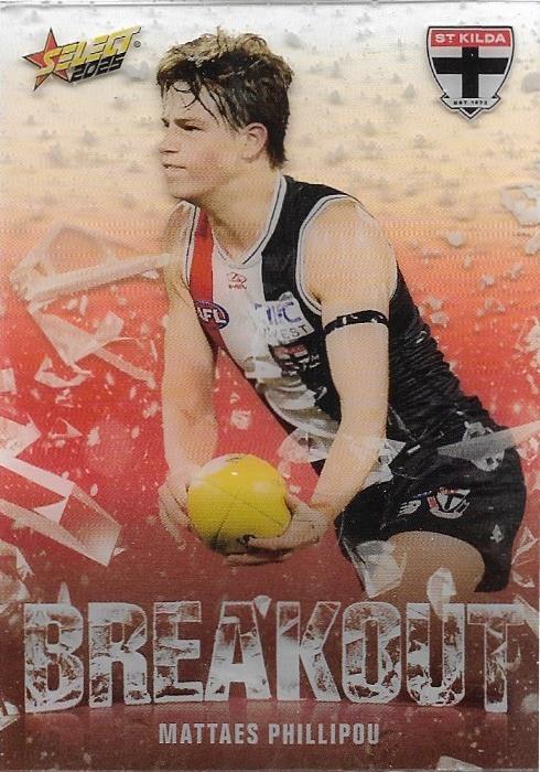 Mattaes Phillipou #B73 St. Kilda Saints | 2025 Select AFL Footy Stars - Breakout