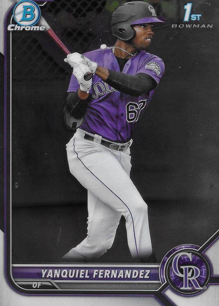 Yanquiel Fernandez #BCP-191 Colorado Rockies | 2022 Bowman Chrome Prospects