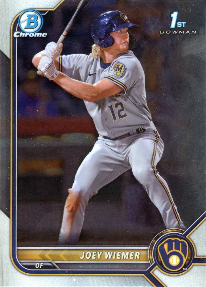 Joey Wiemer #BCP-207 Milwaukee Brewers | 2022 Bowman Chrome Prospects
