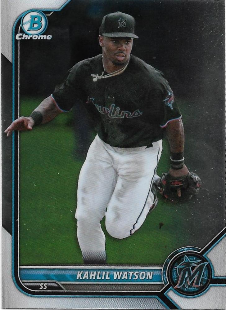 Kahlil Watson #BCP-211 Miami Marlins | 2022 Bowman Chrome Prospects
