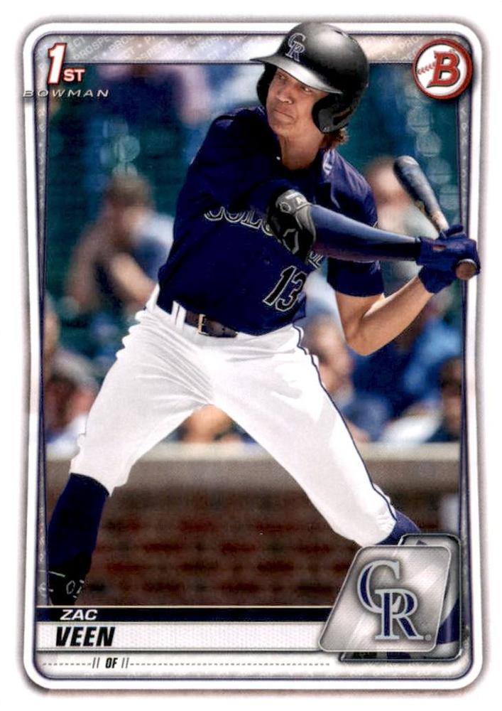 Zac Veen #BD-107 Colorado Rockies | 2020 Bowman Draft