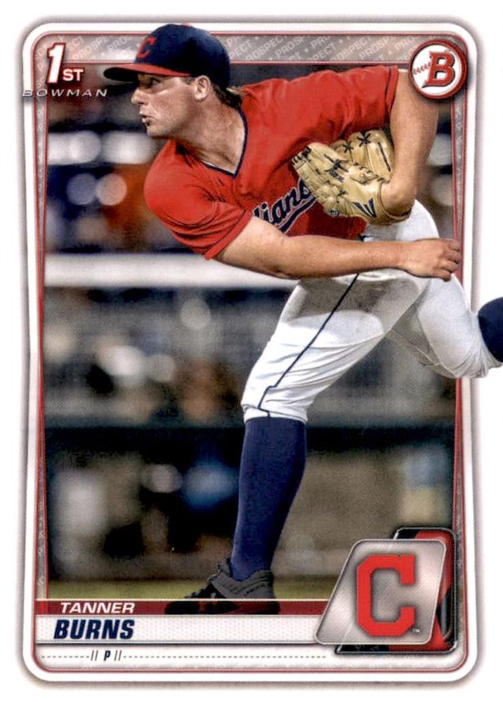 Tanner Burns #BD-115 Cleveland Indians | 2020 Bowman Draft