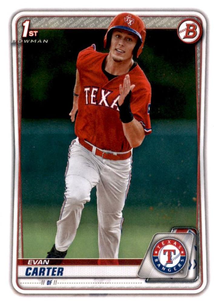 Evan Carter #BD-126 Texas Rangers | 2020 Bowman Draft