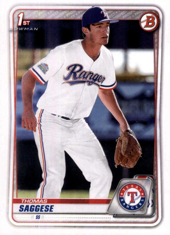 Thomas Saggese #BD-167 Texas Rangers | 2020 Bowman Draft