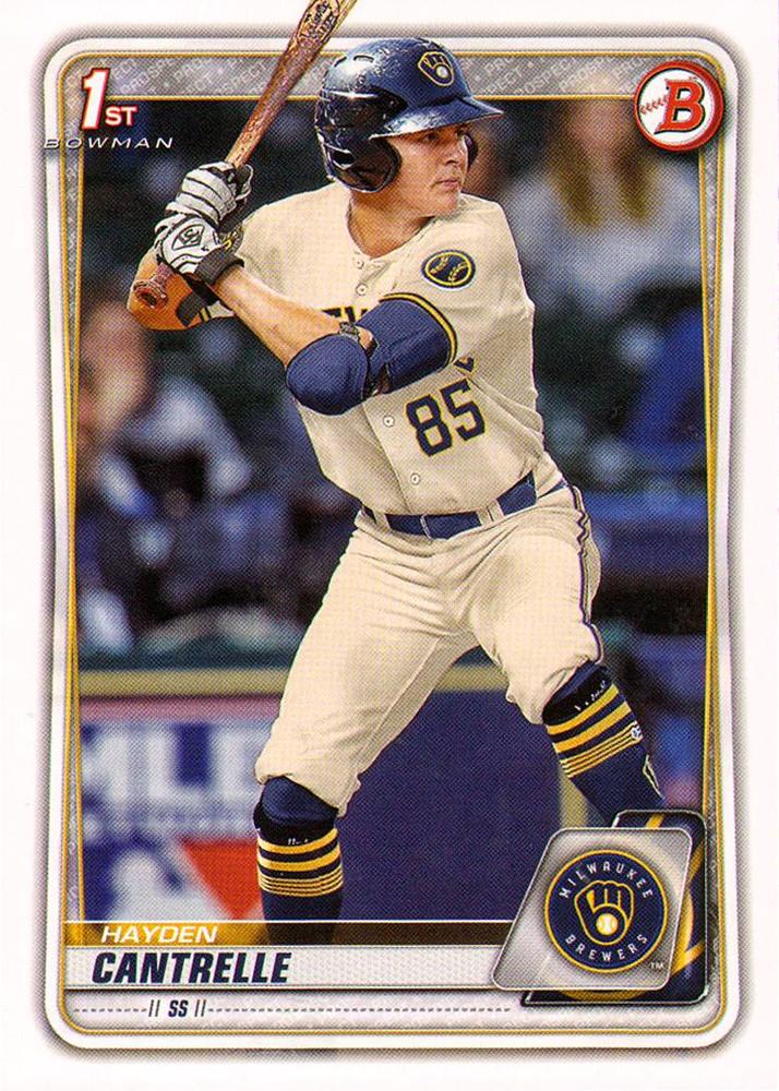 Hayden Cantrelle #BD-173 Milwaukee Brewers | 2020 Bowman Draft
