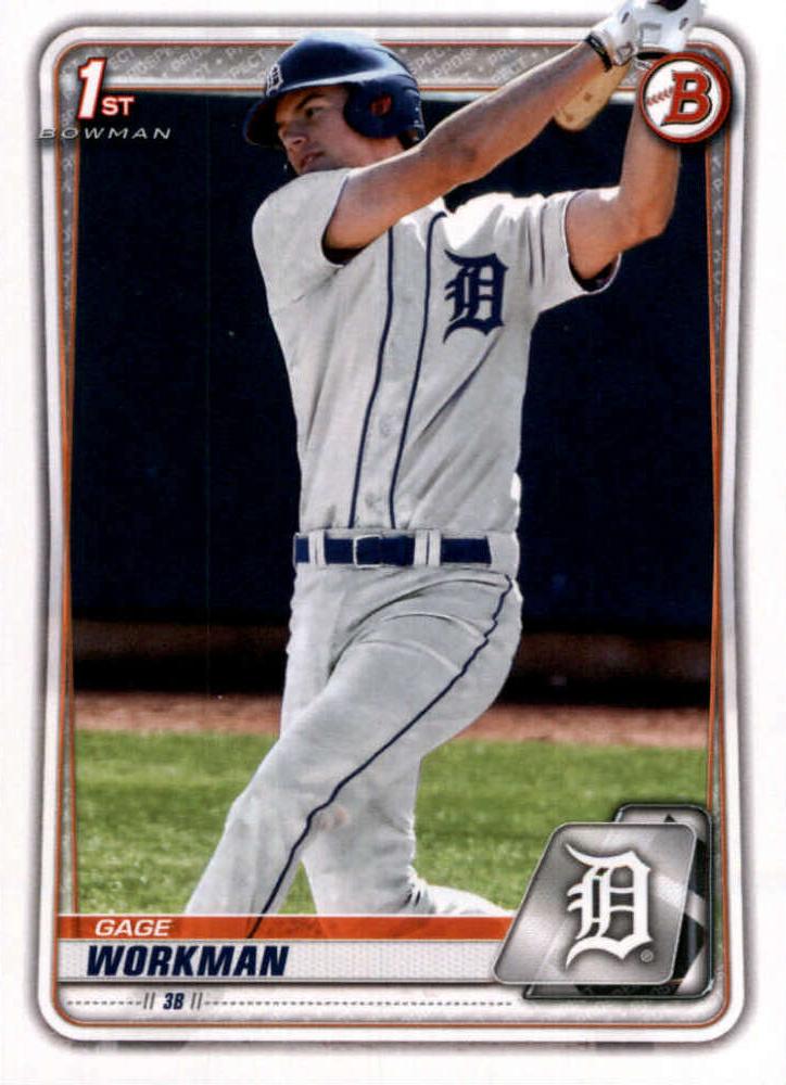 Gage Workman #BD-33 Detroit Tigers | 2020 Bowman Draft