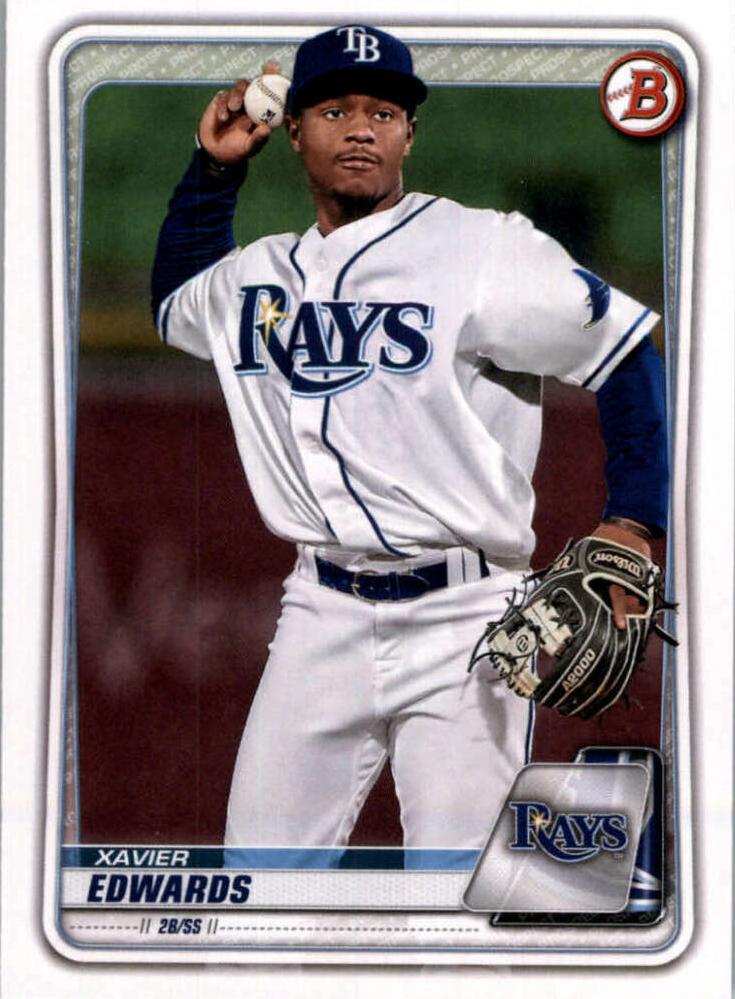 Xavier Edwards #BD-44 Tampa Bay Rays | 2020 Bowman Draft