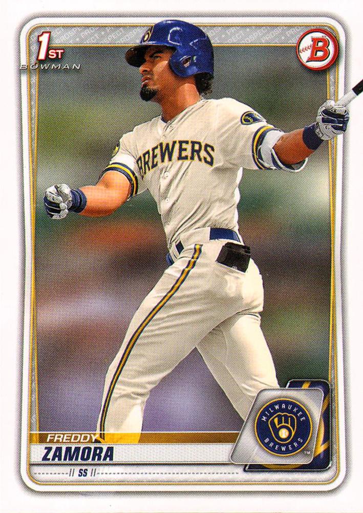 Freddy Zamora #BD-46 Milwaukee Brewers | 2020 Bowman Draft