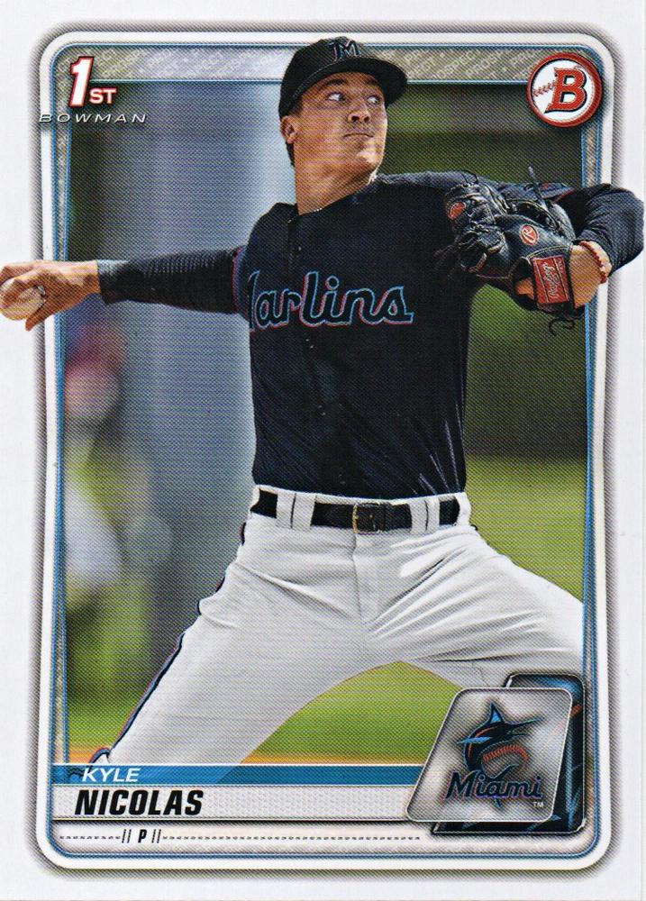 Kyle Nicolas #BD-64 Miami Marlins | 2020 Bowman Draft