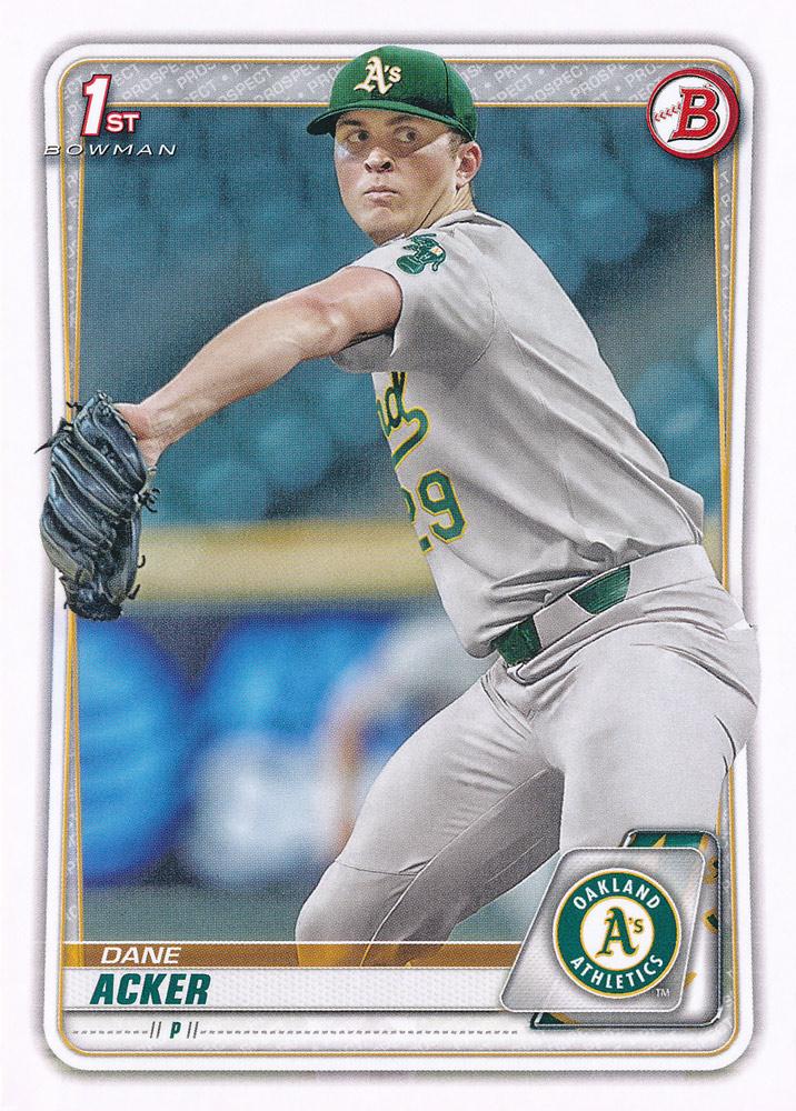 Dane Acker #BD-8 Oakland Athletics | 2020 Bowman Draft