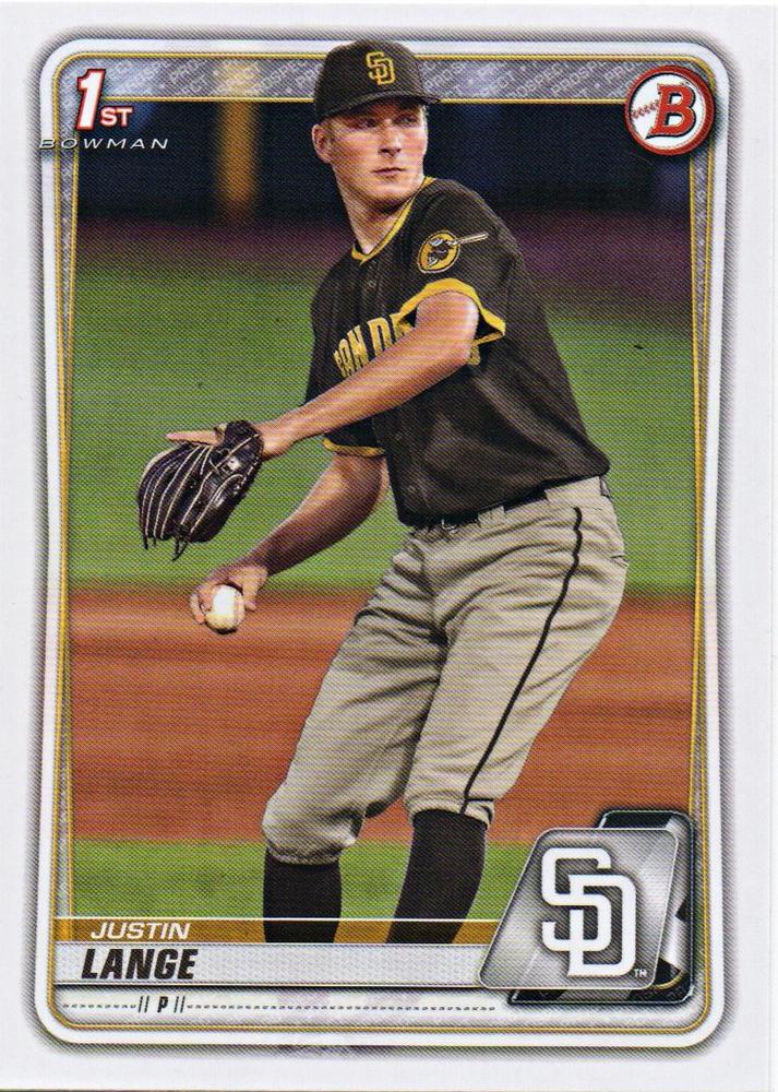 Justin Lange #BD-99 San Diego Padres | 2020 Bowman Draft