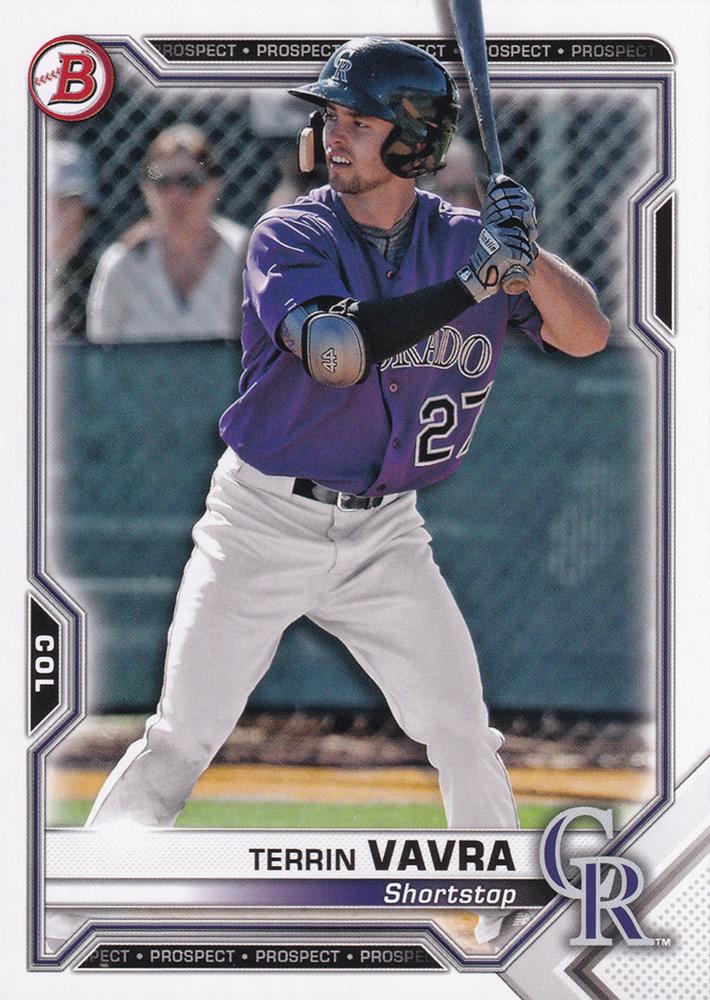 Terrin Vavra #BP-100 Colorado Rockies | 2021 Bowman Prospects