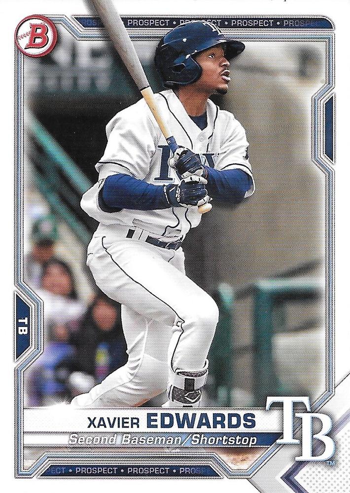 Xavier Edwards #BP-101 Tampa Bay Rays | 2021 Bowman Prospects