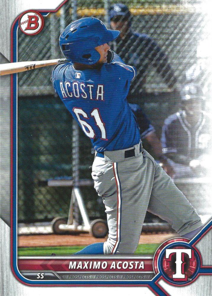 Maximo Acosta #BP-113 Texas Rangers | 2022 Bowman Prospects