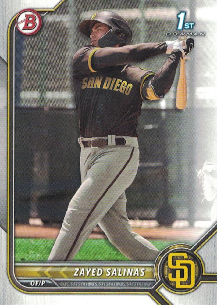 Zayed Salinas #BP-122 San Diego Padres | 2022 Bowman Prospects
