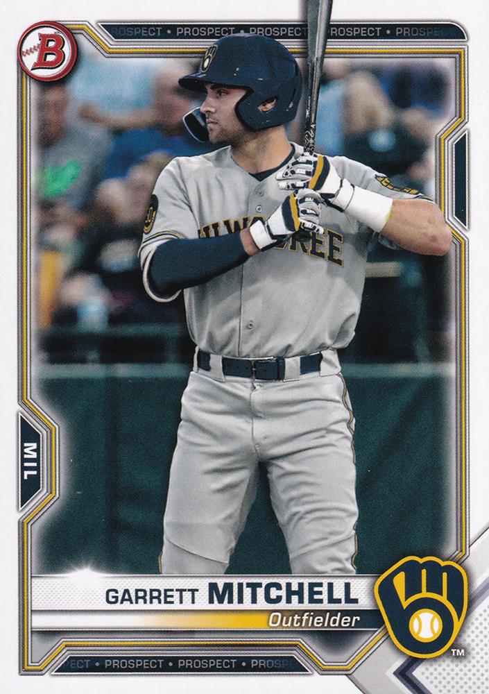 Garrett Mitchell #BP-129 Milwaukee Brewers | 2021 Bowman Prospects
