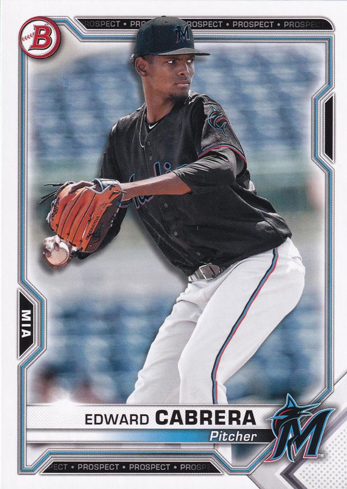 Edward Cabrera #BP-141 Miami Marlins | 2021 Bowman Prospects