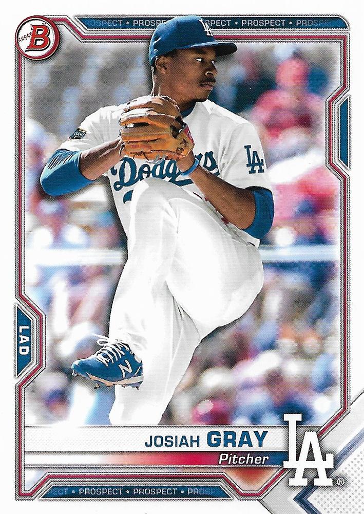 Josiah Gray #BP-150 Los Angeles Dodgers | 2021 Bowman Prospects