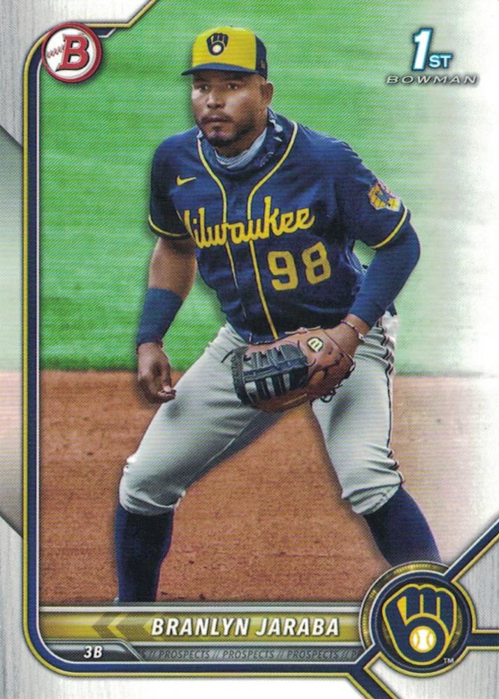 Branlyn Jaraba #BP-15 Milwaukee Brewers | 2022 Bowman Prospects