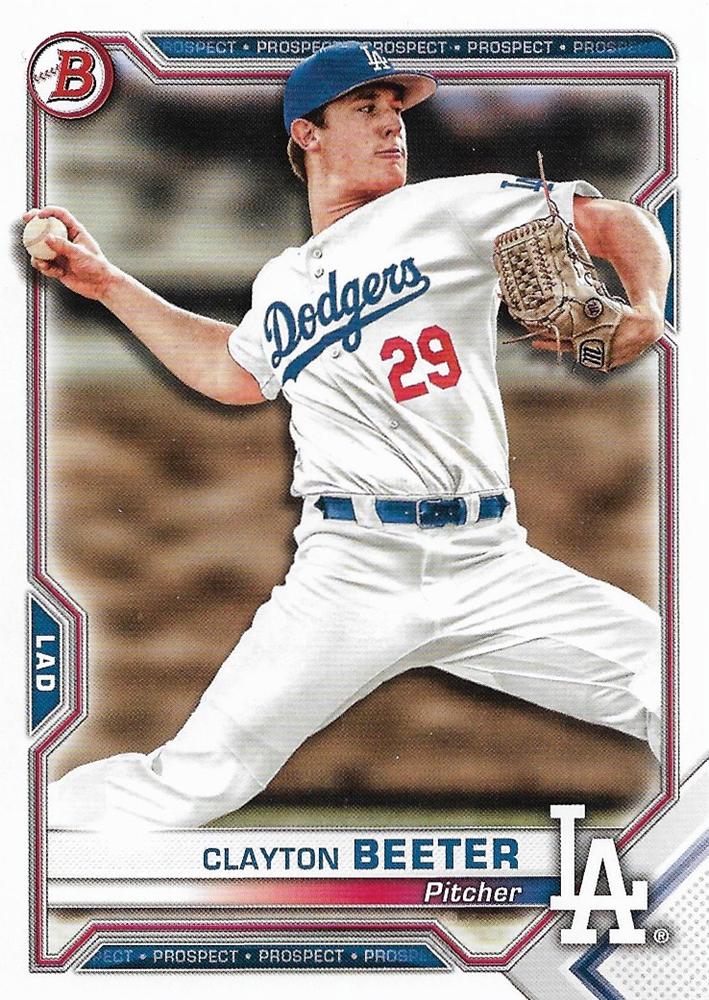 Clayton Beeter #BP-16 Los Angeles Dodgers | 2021 Bowman Prospects