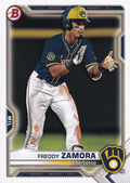 Freddy Zamora #BP-2 Milwaukee Brewers | 2021 Bowman Prospects