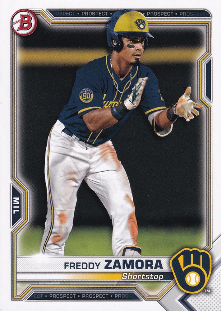 Freddy Zamora #BP-2 Milwaukee Brewers | 2021 Bowman Prospects