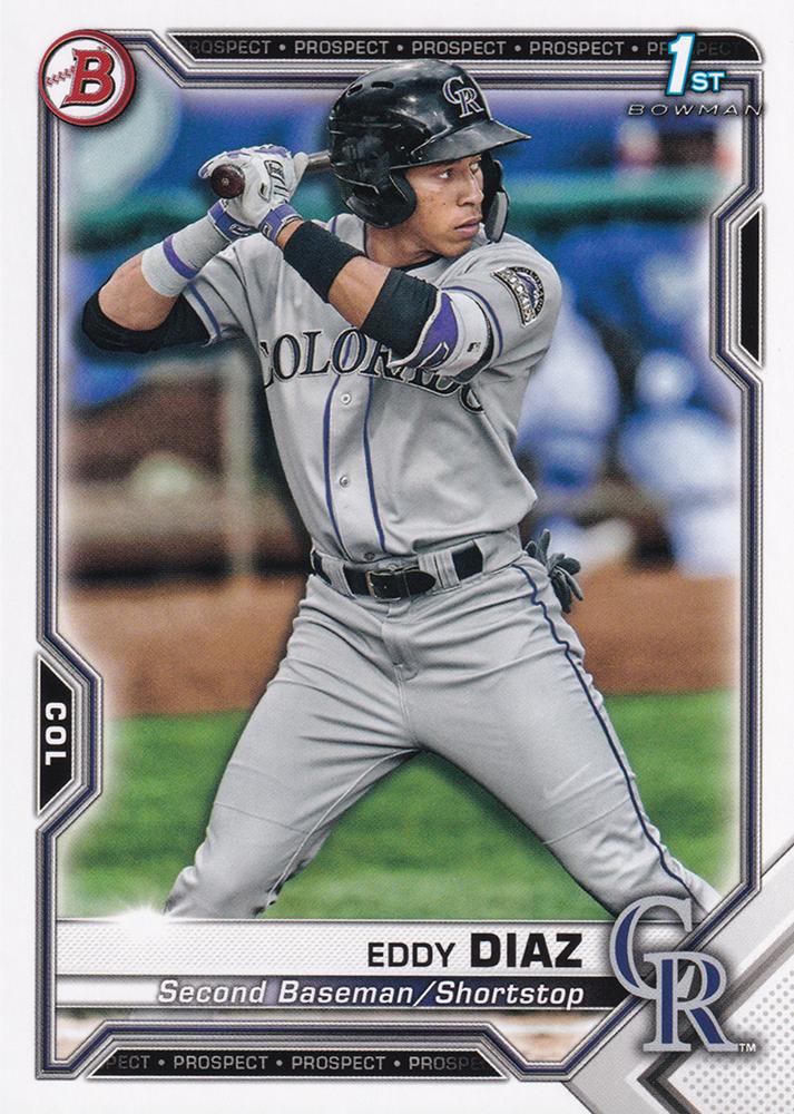 Eddy Diaz #BP-33 Colorado Rockies | 2021 Bowman Prospects