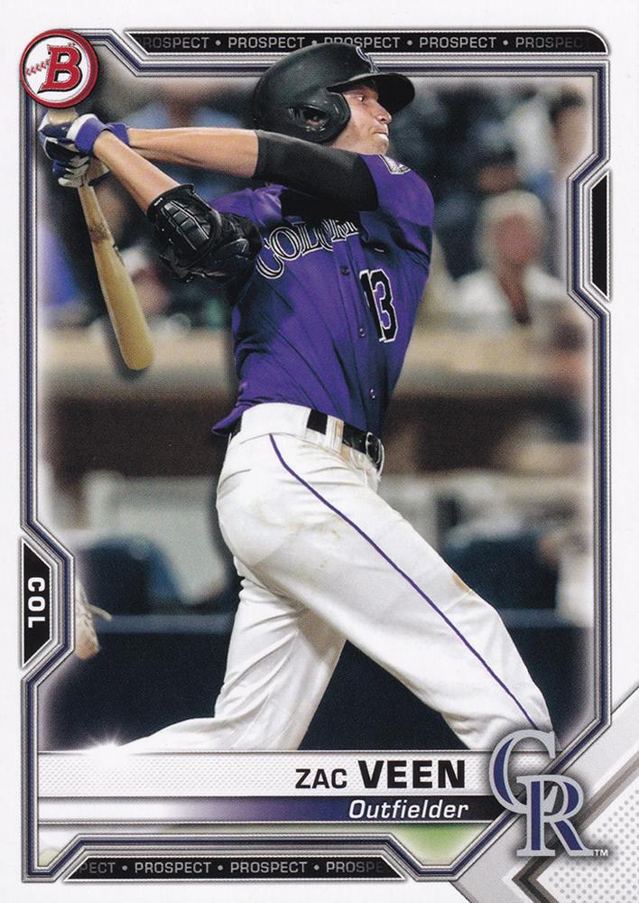 Zac Veen #BP-3 Colorado Rockies | 2021 Bowman Prospects