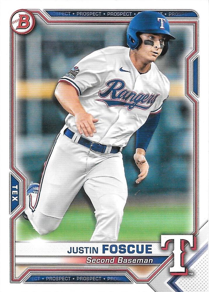 Justin Foscue #BP-41 Texas Rangers | 2021 Bowman Prospects