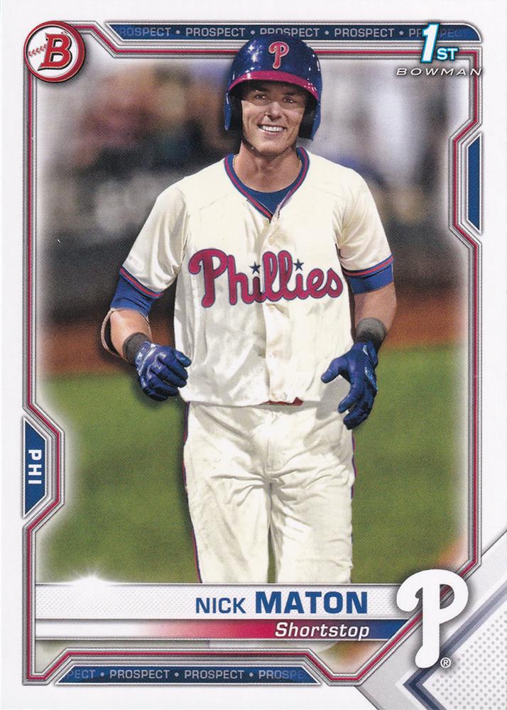 Nick Maton #BP-5 Philadelphia Phillies | 2021 Bowman Prospects
