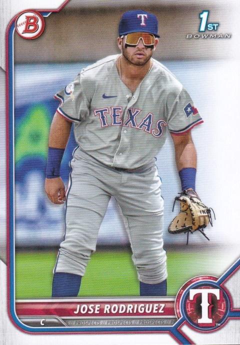 Jose Rodriguez #BP-62 Texas Rangers | 2022 Bowman Prospects