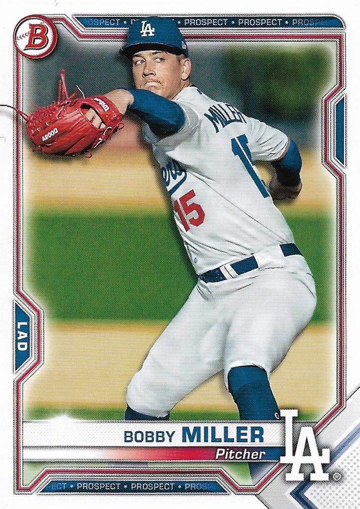 Bobby Miller #BP-75 Los Angeles Dodgers | 2021 Bowman Prospects