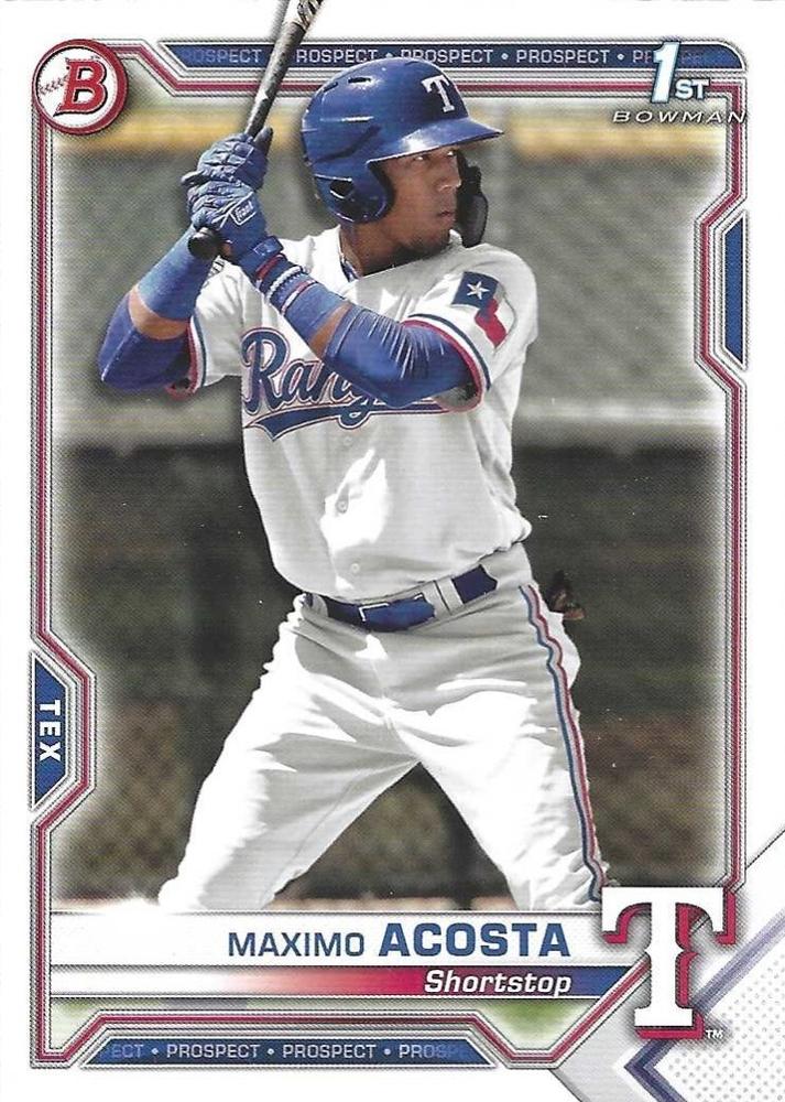 Maximo Acosta #BP-7 Texas Rangers | 2021 Bowman Prospects