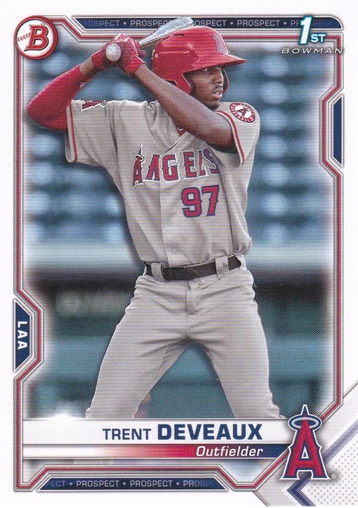 Trent Deveaux #BP-94 Los Angeles Angels | 2021 Bowman Prospects