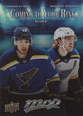 Jordan Kyrou / Robert Thomas #CR-25 | 2025-26 Upper Deck MVP Coming to Your Rink
