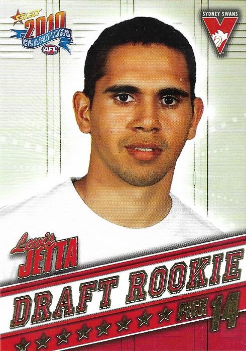 Lewis Jetta #DR14 Sydney Swans | 2010 Select AFL Champions - Draft Rookies