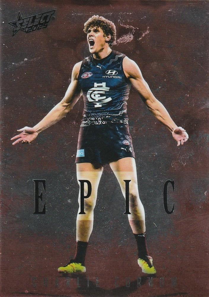 Charlie Curnow #ER12 Carlton Blues | 2025 Select AFL Footy Stars - Epic Red