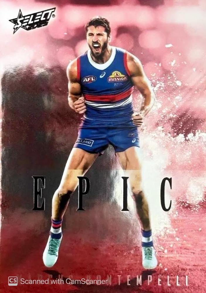 Marcus Bontempelli #ER86 Western Bulldogs | 2025 Select AFL Footy Stars - Epic Red