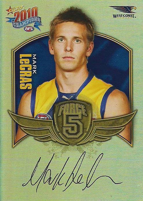 Mark LeCras #FFS75 West Coast Eagles | 2010 Select AFL Champions - Force 5 Foil Signatures