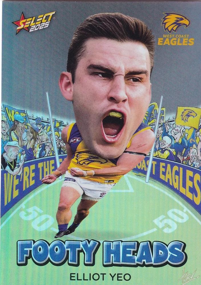 Elliot Yeo #FH102 West Coast Eagles | 2025 Select AFL Footy Stars - Footy Heads