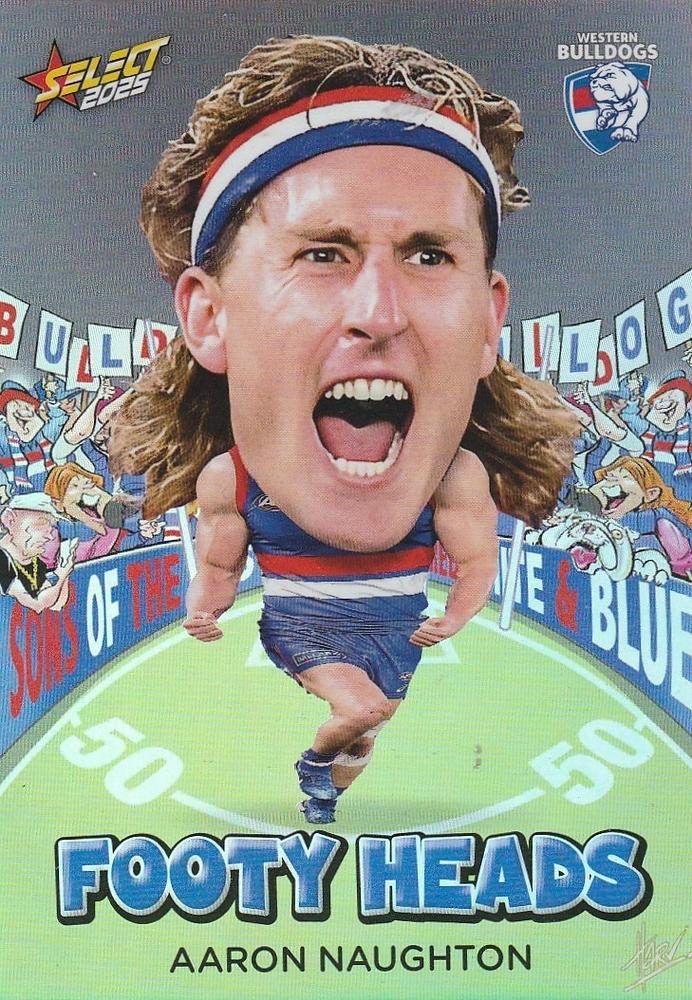 Aaron Naughton #FH106 Western Bulldogs | 2025 Select AFL Footy Stars - Footy Heads